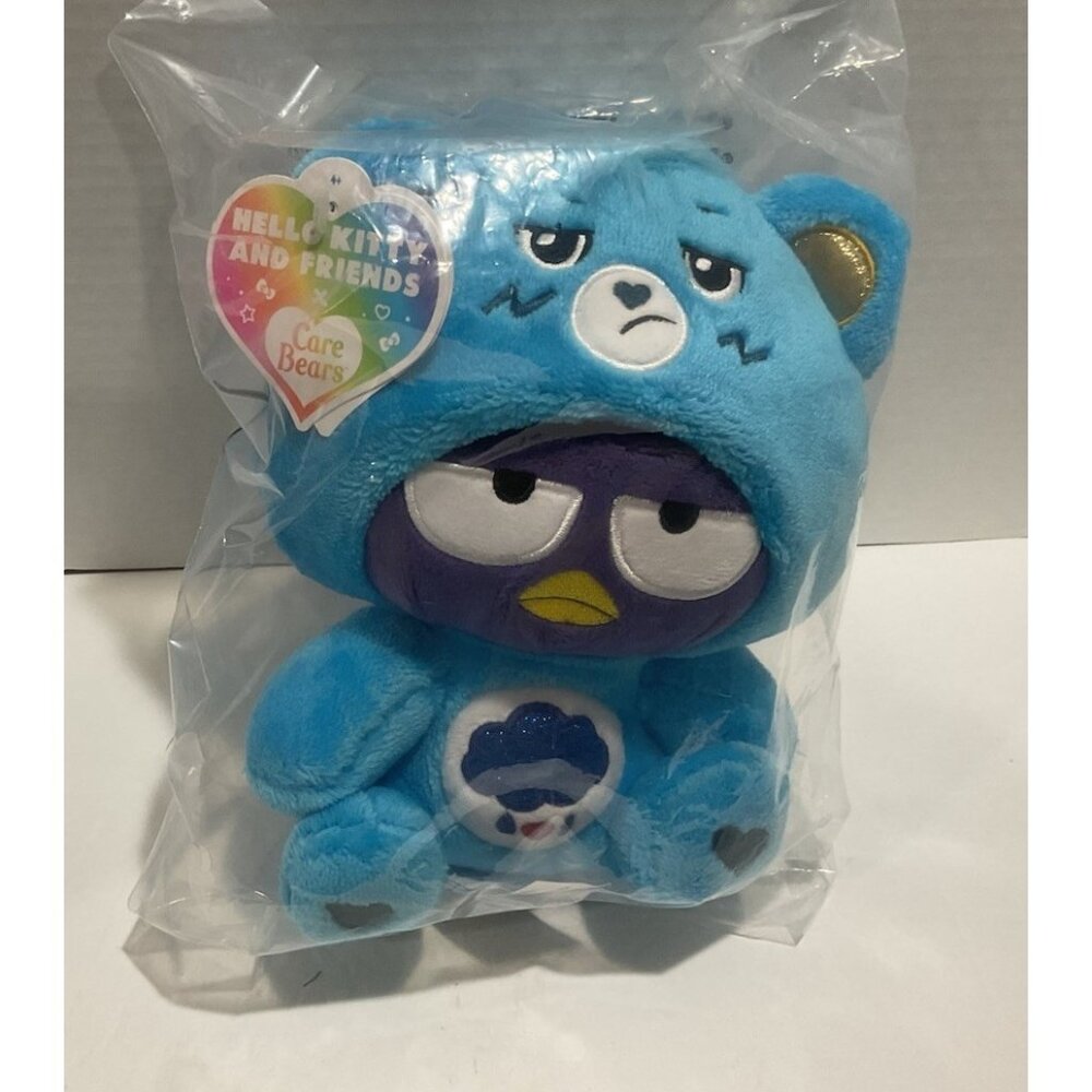 Hello Kitty & Care Bear Collab Plush Stuffed Animal Blue 9” Tall
